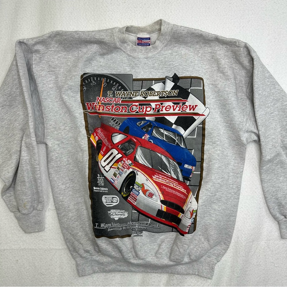 Vintage 2001 NASCAR Winston Cup Graphic Crewneck Rare Sweatshirt